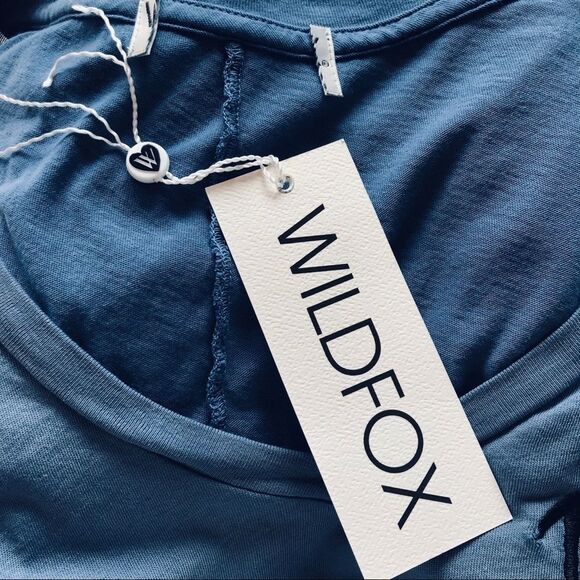 Wildfox Faded Distressed Blue Embroidered IDC Tee - Picture 4 of 6